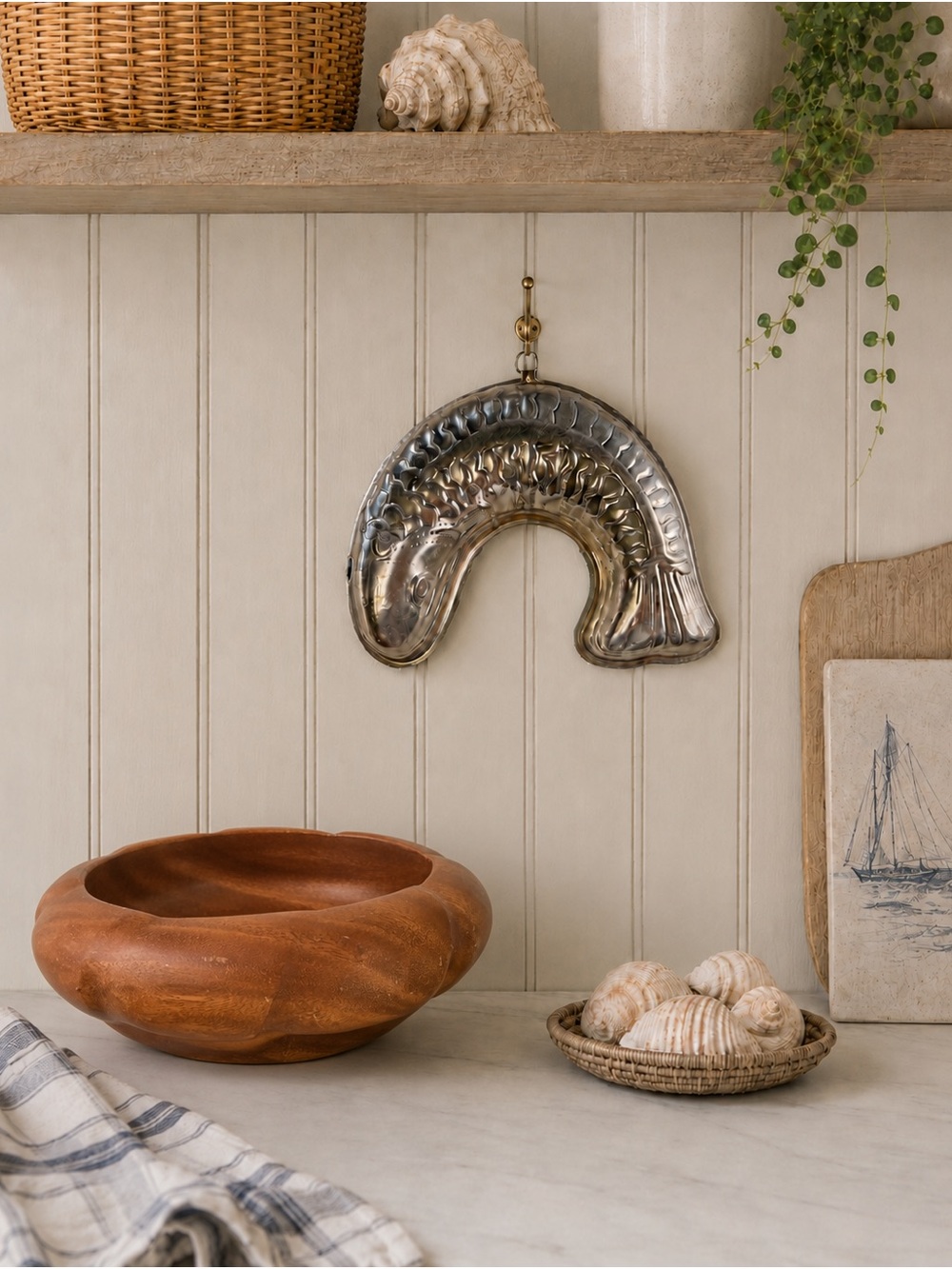 Hand-Carved Wooden Bowl Monkey Pod